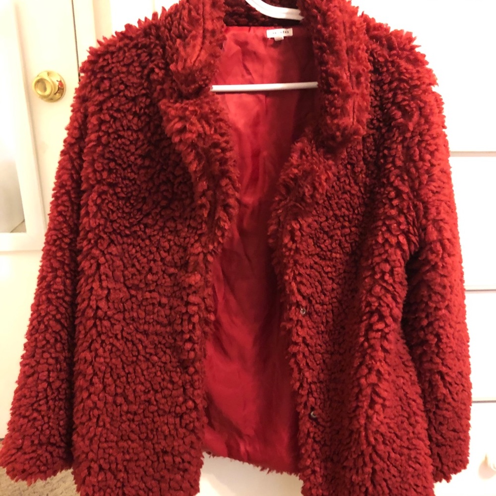 Vicidolls red faux fur jacket